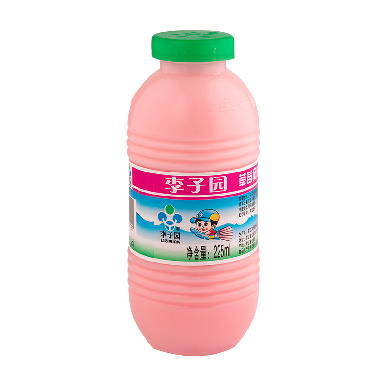 草莓风味乳饮料，单瓶净含量225ml